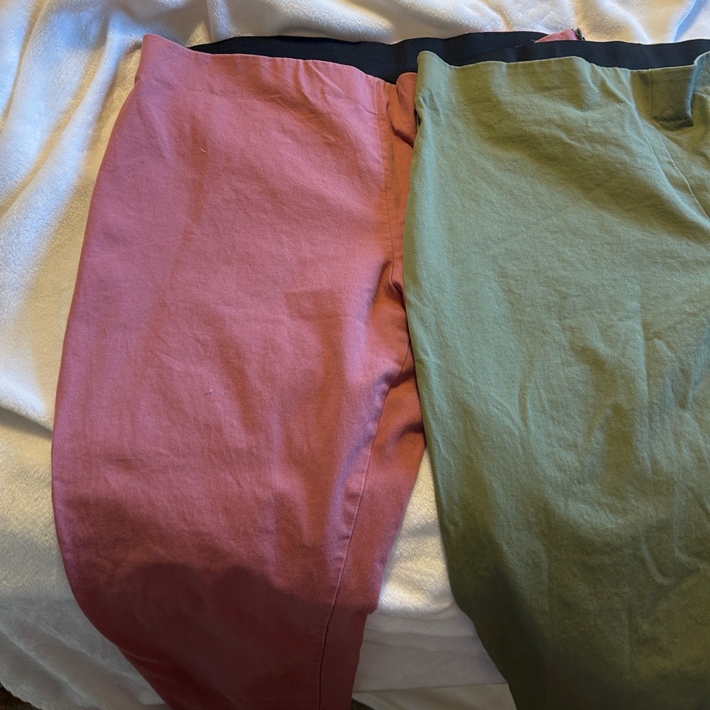 a new day Pink and Green Ankle Pants